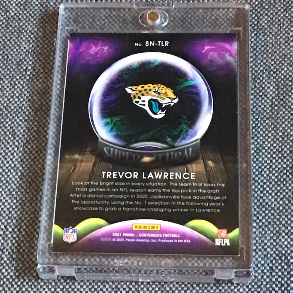 Trevor Lawrence 2021 Panini Contenders Rookie Card Supernatural Rare SP(Jaguars) - Picture 2 of 2